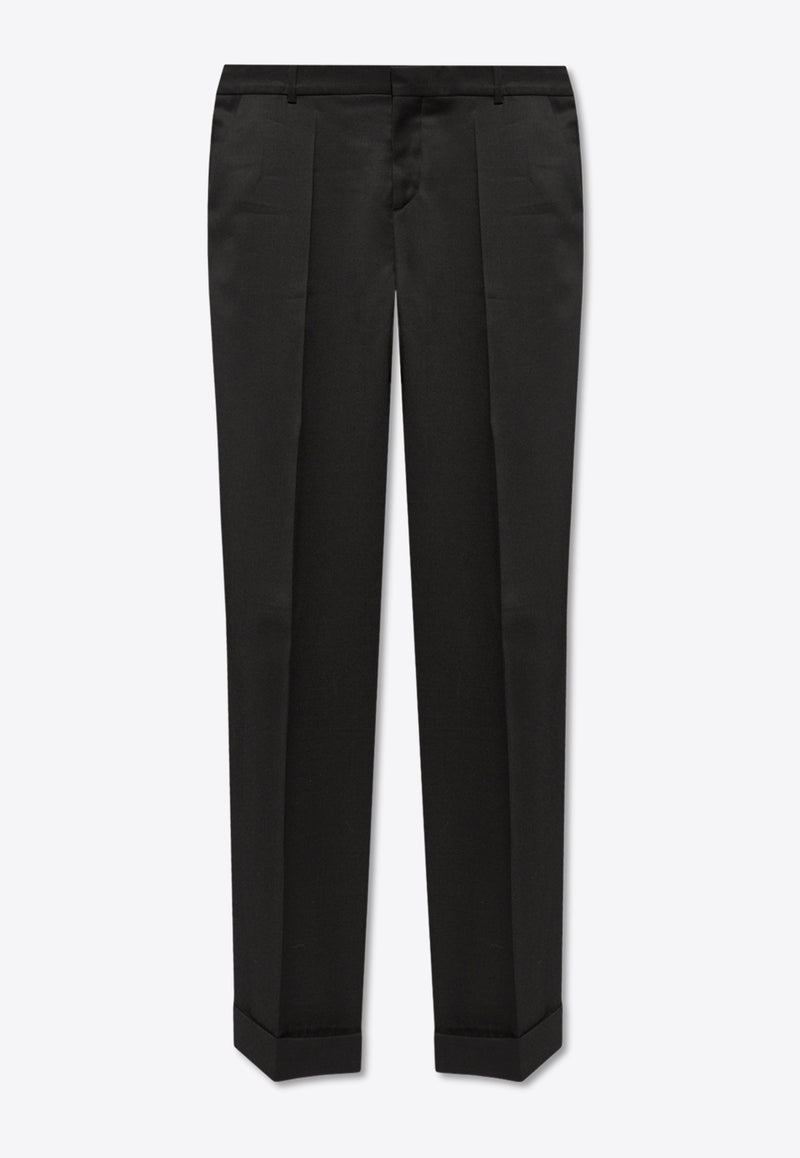 Balmain Straight-Leg Tailored Pants Black CH1PM030 WB12-0PA