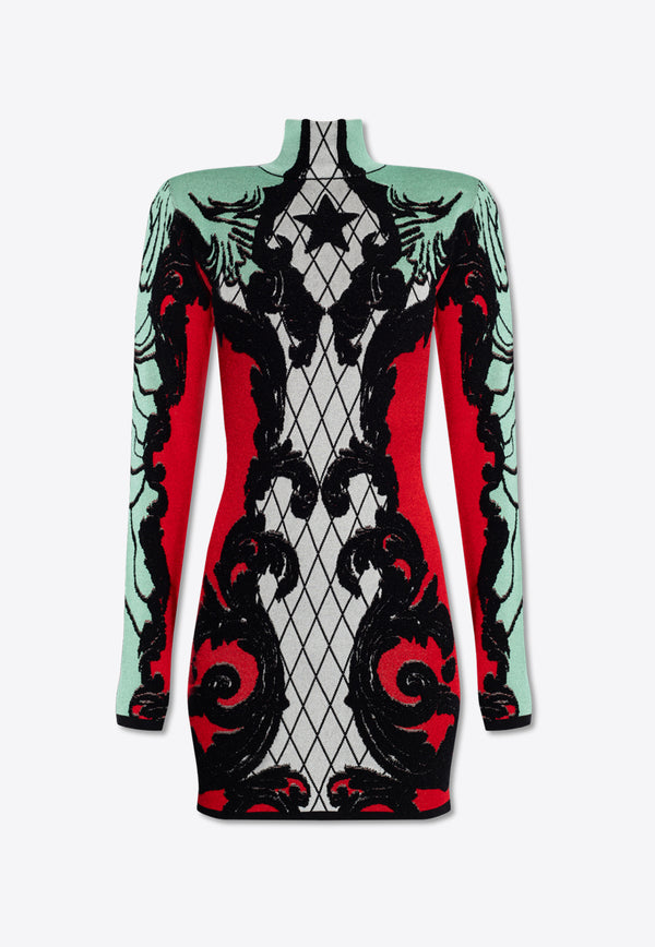 Balmain Baroque Jacquard Mini Dress
 CF1R8336 KF60-EJZ