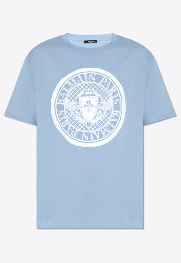Balmain Coin Print Crewneck T-shirt CH1EG000 BB17-SLJ