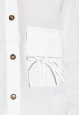 GANNI Oversized Long Sleeved Button-Up Shirt F9073 6479-151