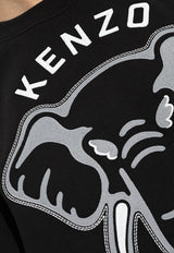 Kenzo Logo-Printed Crewneck Sweatshirt FD62SW093 4MF-99J