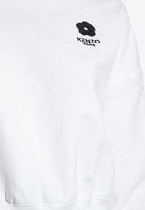 Kenzo Logo-Embroidered Crewneck Sweatshirt FE52SW134 4MI-01