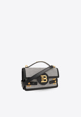 Balmain B-Buzz 24 Leather Paneled Top Handle Bag CN1DA829 TMSY-EAB