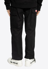 Kenzo Logo-Patched Cargo Pants FE55PA242 9DL-99
