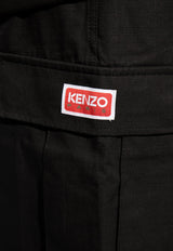 Kenzo Logo-Patched Cargo Pants FE55PA242 9DL-99