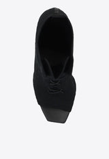 Balmain Moneta 95 Stretch Knit Monogram Ankle Boots Black CN1TJ856 TPBK-0PA