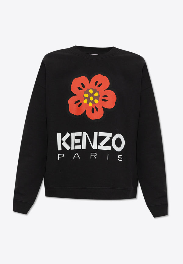 Kenzo Logo-Printed Crewneck Sweatshirt FD52SW036 4ME-99J