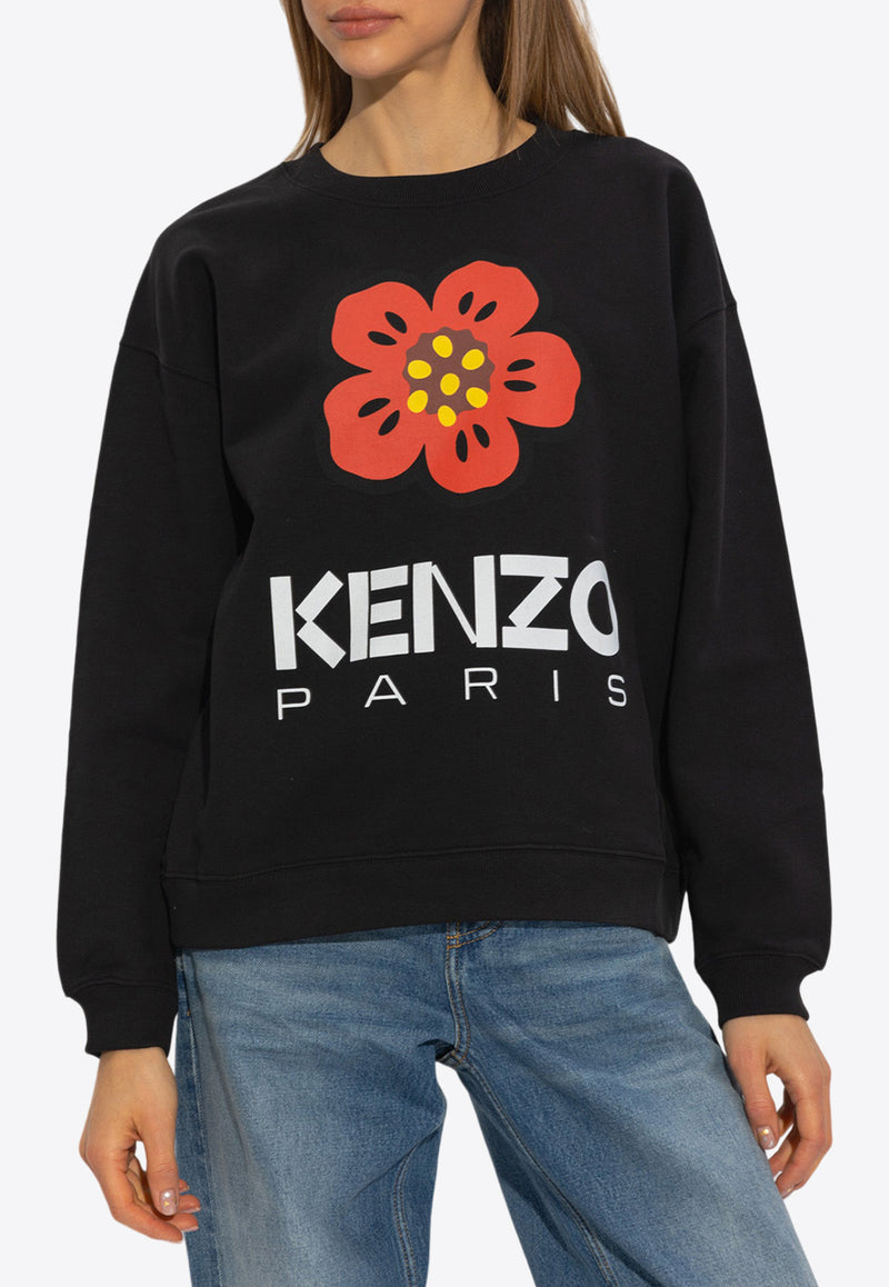 Kenzo Logo-Printed Crewneck Sweatshirt FD52SW036 4ME-99J
