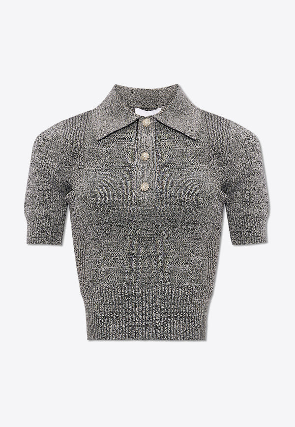 GANNI Short Sleeved Knit Polo T-shirt K2111 2565-099