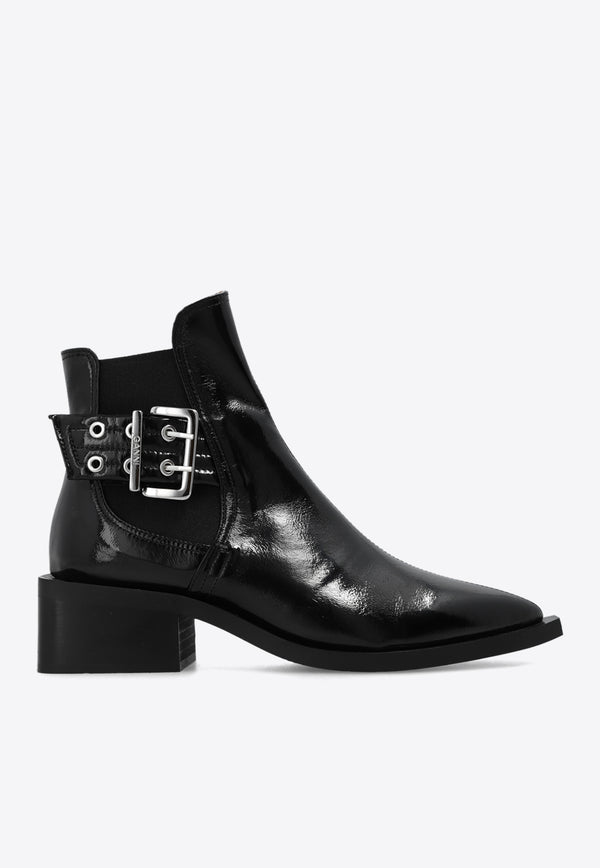 GANNI Chunky Buckle Chelsea Boots S2226 4923-099