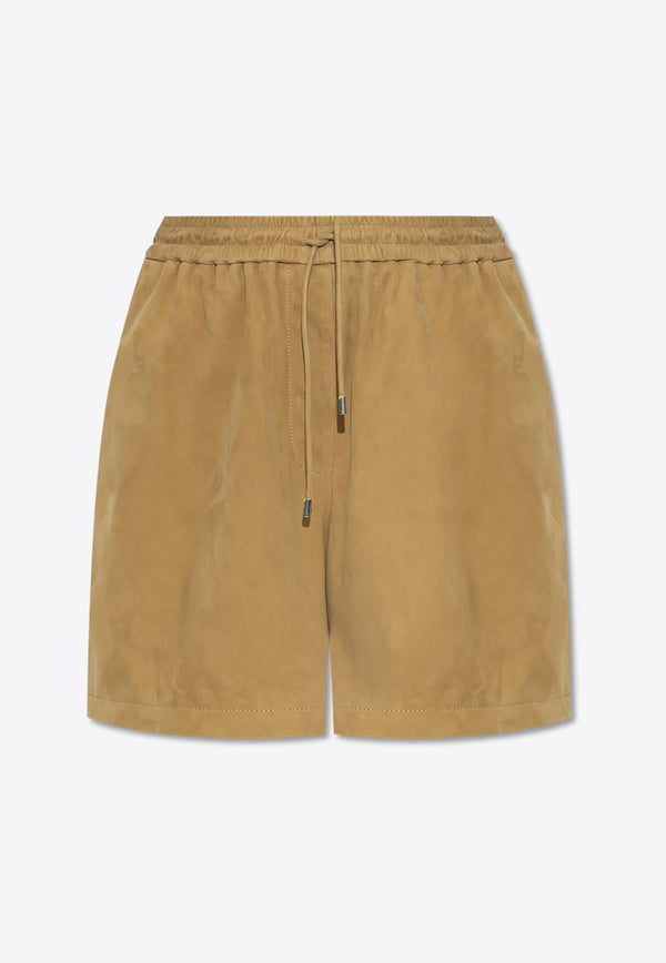 Loewe Anagram Embossed Mid Waisted Shorts  S359Y54L49 0-GOLD