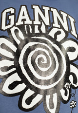 GANNI Logo-Print Hooded Sweatshirt T3775 3581-758