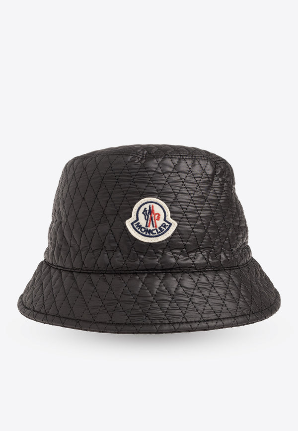 Moncler Logo Patch Quilted Bucket Hat I20933B00027 788K4-999