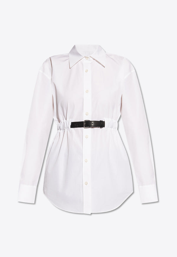 Alexander Wang Belted Long-Sleeved Shirt White 1WC1241877 0-100
