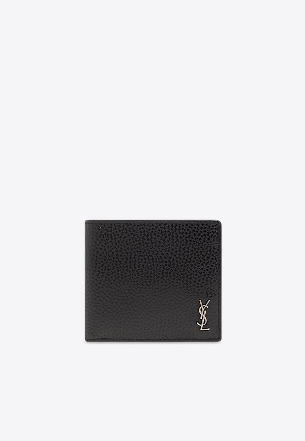 Saint Laurent Tiny Cassandre Bi-Fold Leather Wallet 607727 AAC68-1000