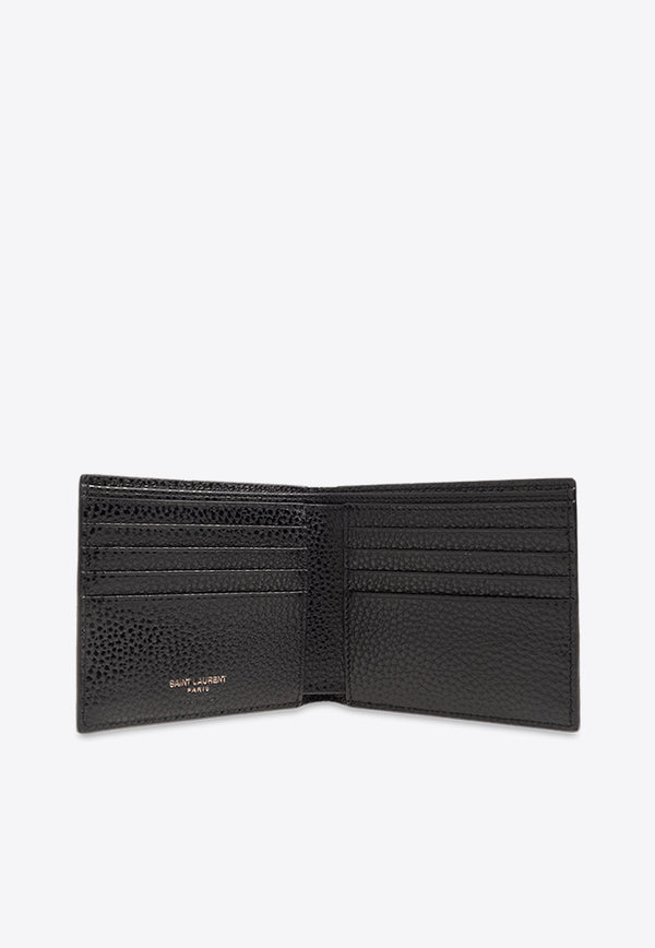 Saint Laurent Tiny Cassandre Bi-Fold Leather Wallet 607727 AAC68-1000