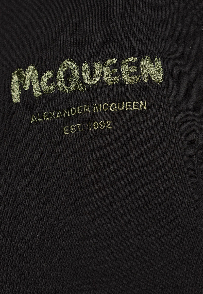 Alexander McQueen Graffiti Logo Reversible Jacket Black 766091 QTAAR-0519