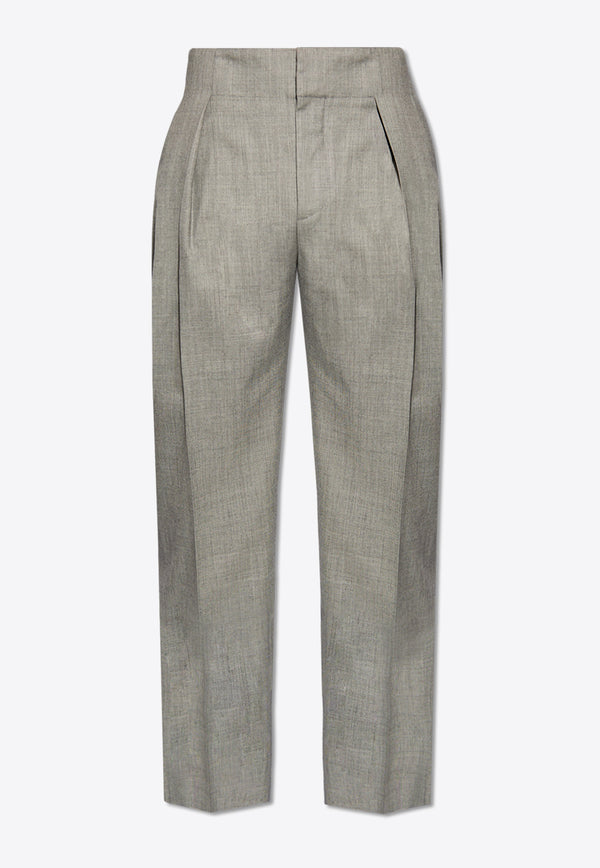 Alexander McQueen Tapered-Leg Tailored Pants Gray 771976 QUAAY-1270