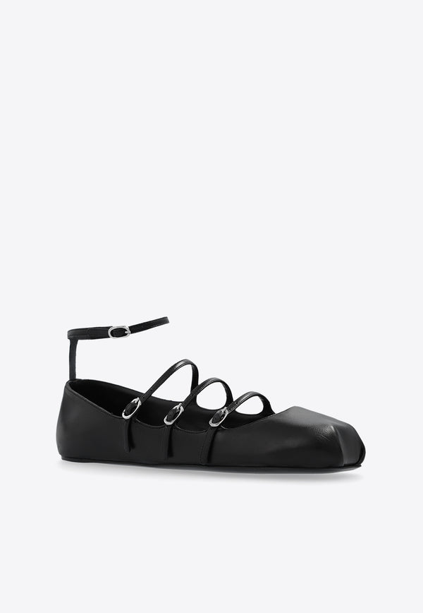 Alexander McQueen Strappy Leather Ballet Flats

 Black 780745 WIEN5-1000