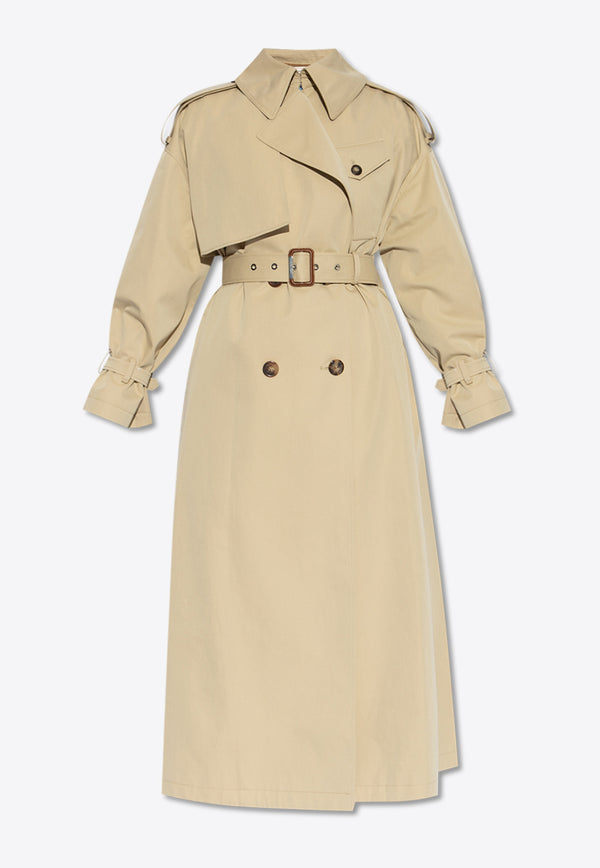 Alexander McQueen Military Double-Breasted Trench Coat Green 780878 QFAAS-2019