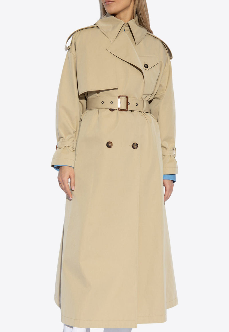 Alexander McQueen Military Double-Breasted Trench Coat Green 780878 QFAAS-2019