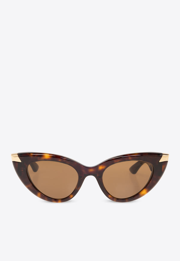 Alexander McQueen Punk Rivet Cat-Eye Sunglasses Brown 781203 J0749-2305