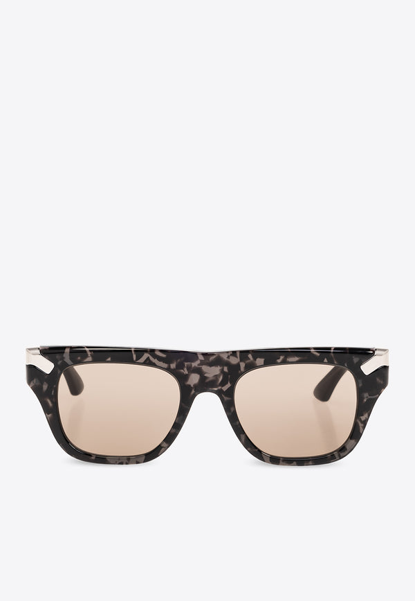 Alexander McQueen Punk Rivet Square-Framed Sunglasses Brown 781945 J0749-1309