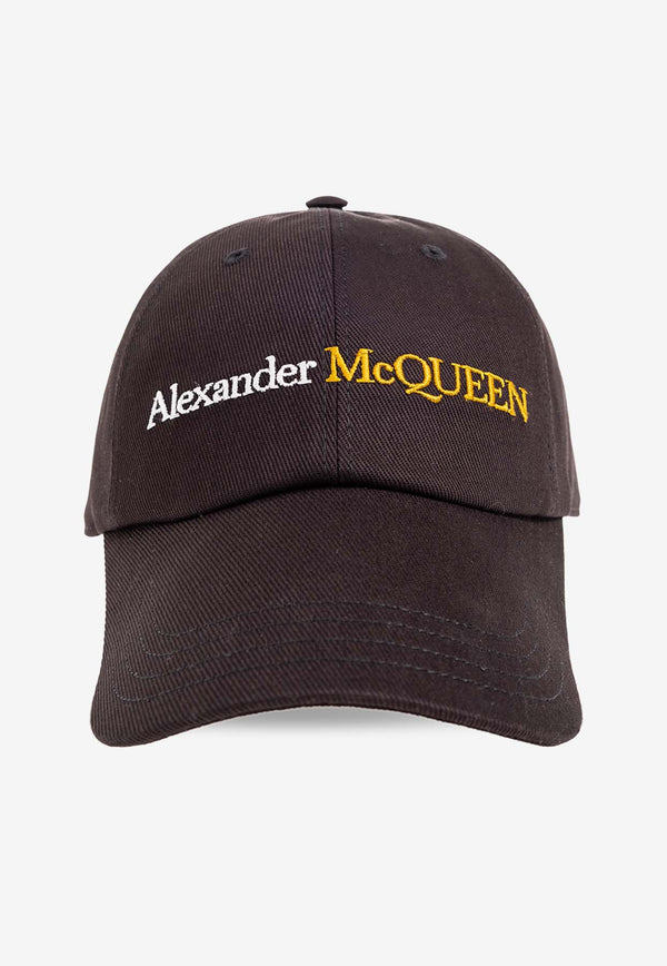 Alexander McQueen Logo embroidered Baseball Cap Brown 782062 4105Q-1080