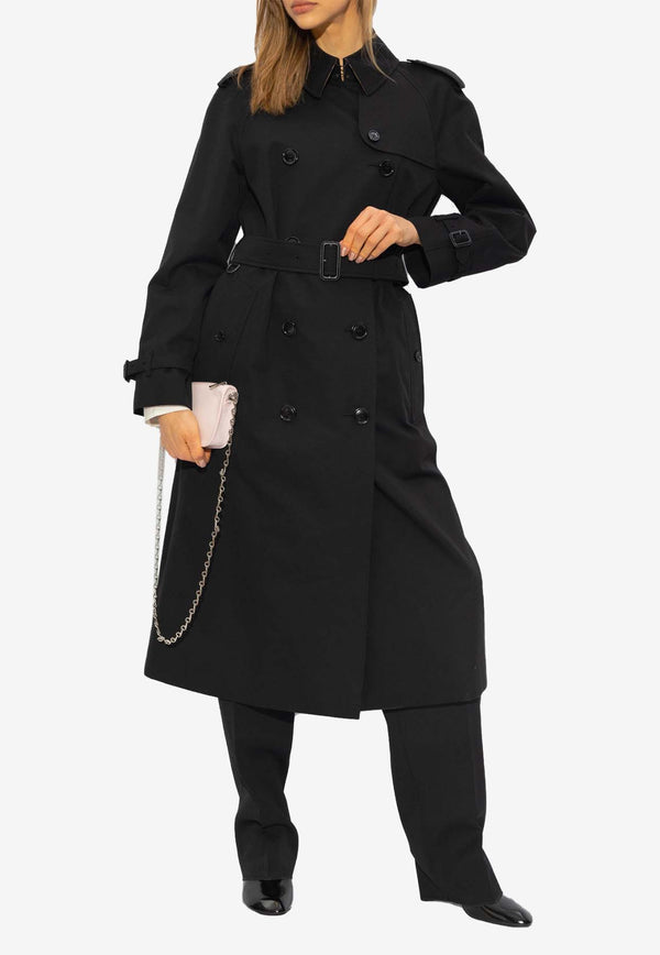Burberry Long Waterloo Heritage Trench Coat 8079418 A1189-BLACK