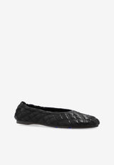 Burberry Sadler Quilted Leather Ballet Flats Black 8080383 A1189-BLACK