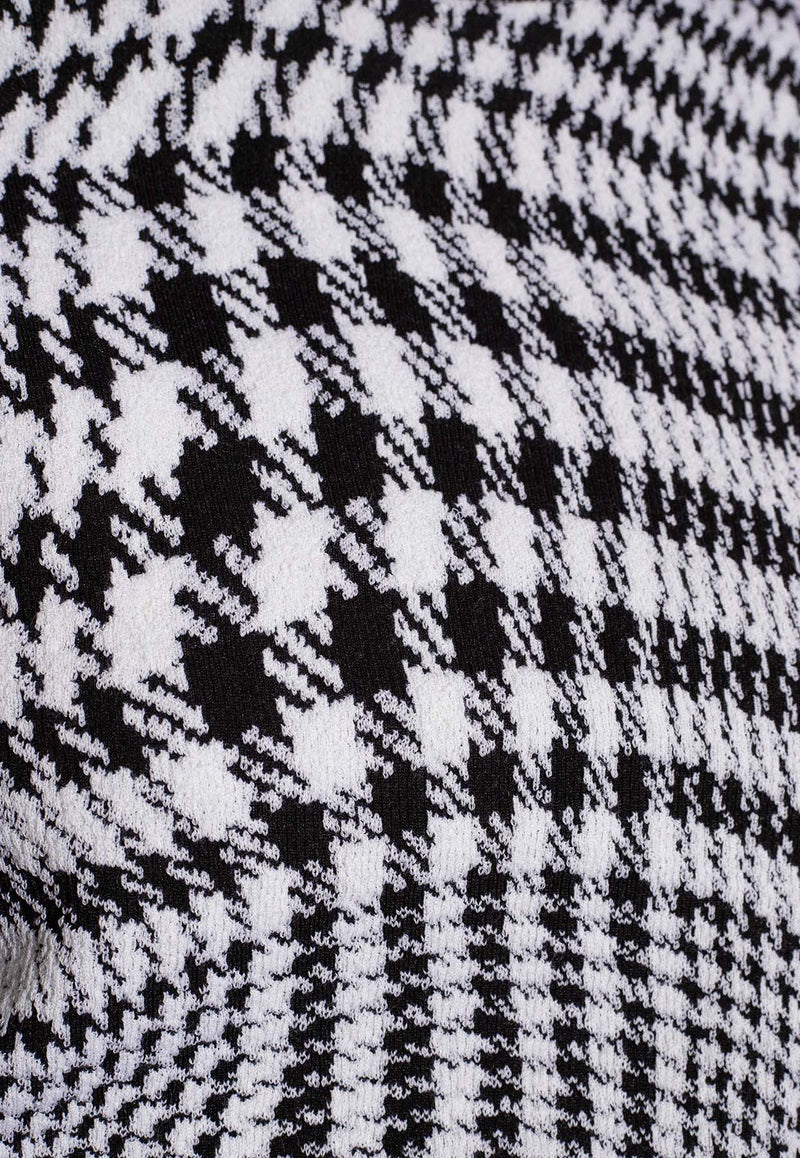 Burberry Houndstooth Check Turtleneck Sweater White 8080885 A7820-MONOCHROME IP PTTN