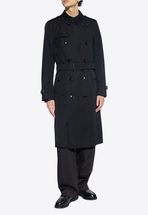 Burberry Heritage Kensington Belted Trench Coat Black 8079384 A1189-BLACK