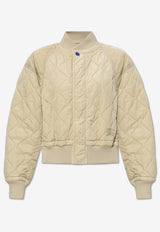 Burberry Quilted Bomber Jacket Beige 8081118 B7348-SOAP