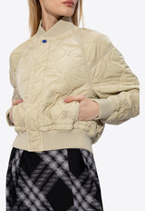Burberry Quilted Bomber Jacket Beige 8081118 B7348-SOAP