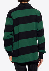 Burberry Long-Sleeved Striped Polo T-shirt Green 8081278 A1931-BLACK IP PATTERN