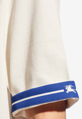 Burberry Equestrian Knight Design Polo T-shirt White 8082124 B7078-CHALK