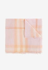 Burberry Check-Pattern Wool Scarf Pink 8080102 B8640-CAMEO