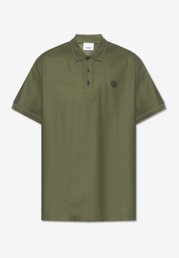 Burberry Logo Embroidered Polo T-shirt Green 8083156 A1468-OLIVE