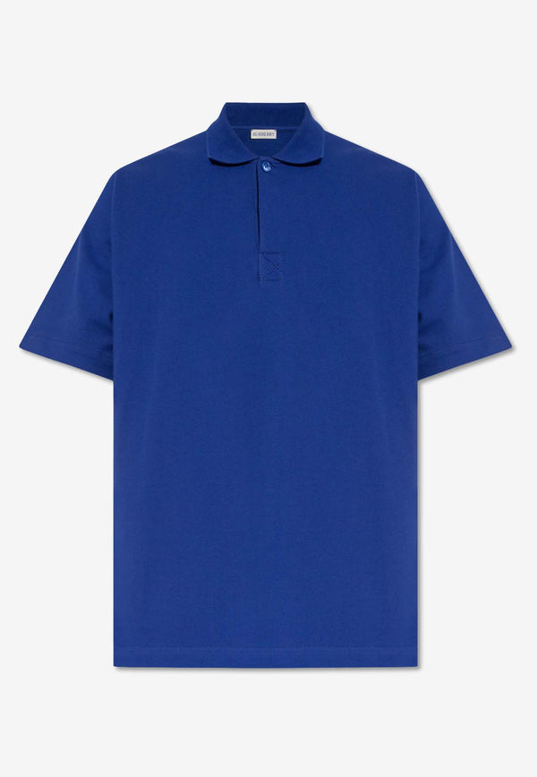 Burberry Equestrian Knight Design Polo T-shirt Blue 8082125 B7323-KNIGHT