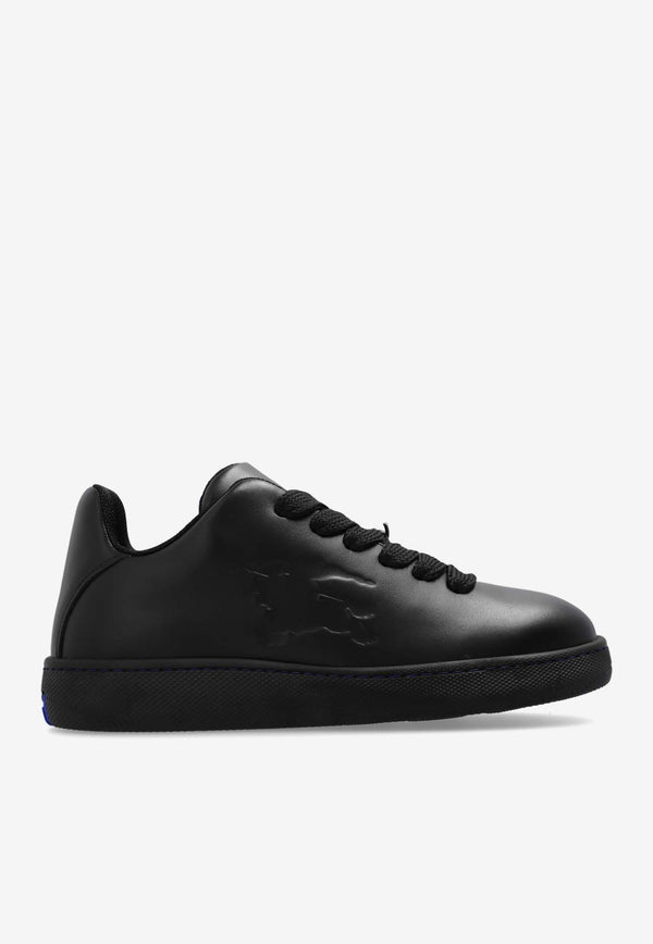 Burberry Box Leather Low-Top Sneakers Black 8083325 A1189-BLACK