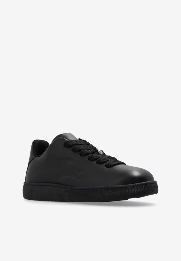 Burberry Box Leather Low-Top Sneakers Black 8083325 A1189-BLACK