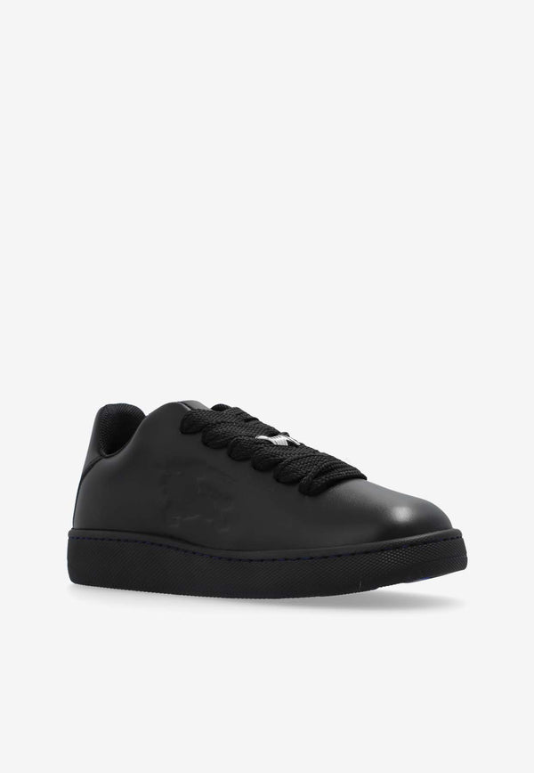 Burberry Box Leather Low-Top Sneakers Black 8083384 A1189-BLACK