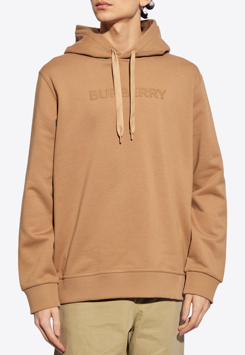 Burberry Rubberized Logo Hooded Sweatshirt Brown 8083393 A1420-CAMEL