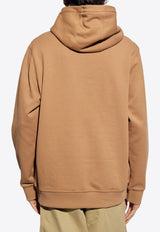 Burberry Rubberized Logo Hooded Sweatshirt Brown 8083393 A1420-CAMEL