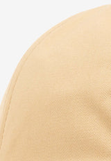 Burberry Logo Embroidered Baseball Cap Beige 8082655 A3743-FLAX