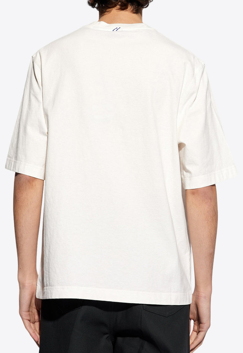 Burberry EKD Logo Patch Crewneck T-shirt White 8083593 B7264-RAIN