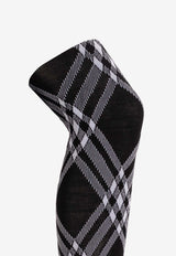 Burberry Check Pattern Wool-Blend Tights Black 8083660 A1189-BLACK WHITE