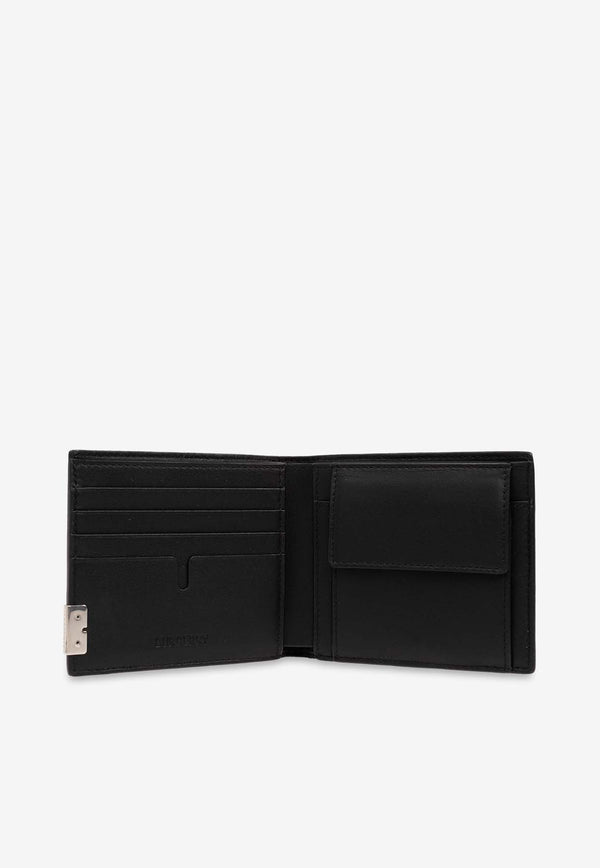 Burberry B Cut Bi-Fold Wallet in Grained Leather Black 8083748 A1189-BLACK