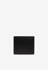 Burberry B Cut Bi-Fold Wallet in Grained Leather Black 8083748 A1189-BLACK