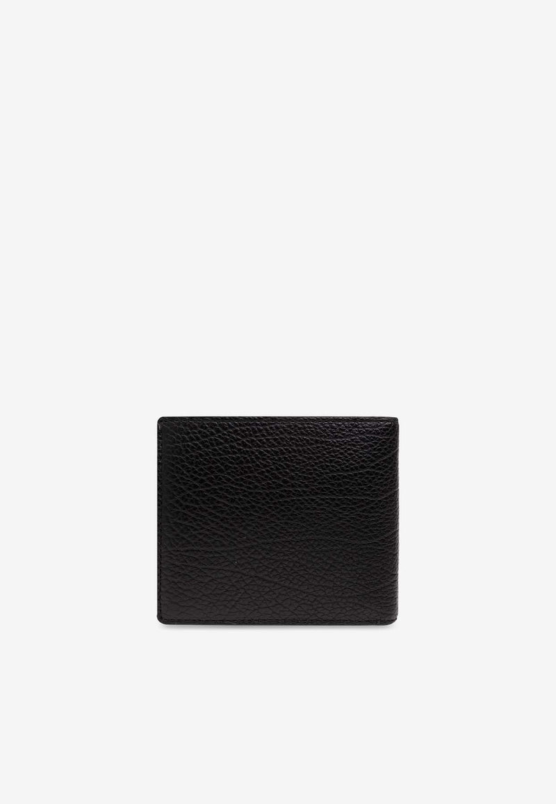 Burberry B Cut Bi-Fold Wallet in Grained Leather Black 8083748 A1189-BLACK